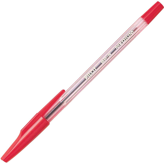 Better Ballpoint Pen - Medium Red - Refillable - Red Ink - Clear Barrel - Stainless Steel Tip - 1 Each
