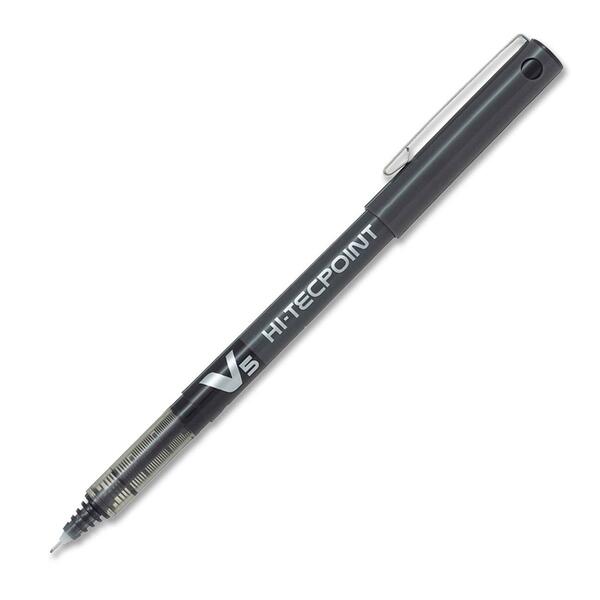Pilot Hi-techpoint Roller Ball Pen - Extra Fine Pen Point - Black Ink - 1 Each