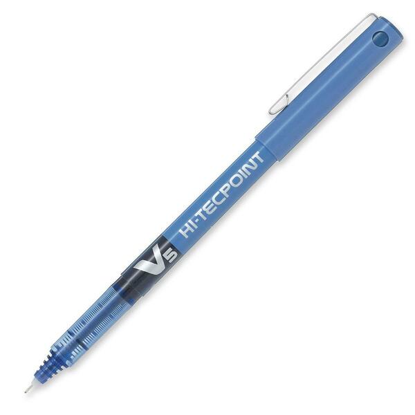 Pilot Hi-techpoint Roller Ball Pen - Extra Fine Pen Point - Blue Ink - 1 Each