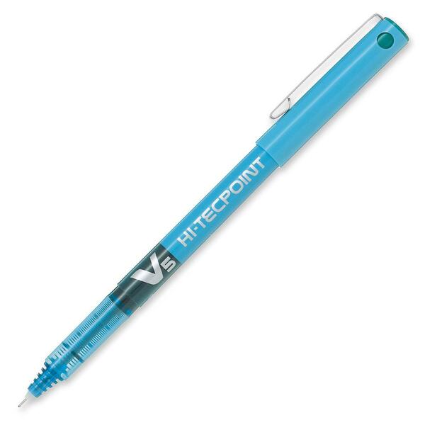 Pilot Hi-techpoint Roller Ball Pen - Extra Fine Pen Point - Turquoise Ink - 1 Each