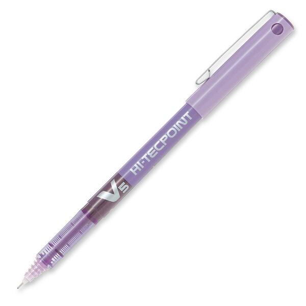 Pilot Hi-techpoint Roller Ball Pen - Extra Fine Pen Point - Purple Ink - 1 Each