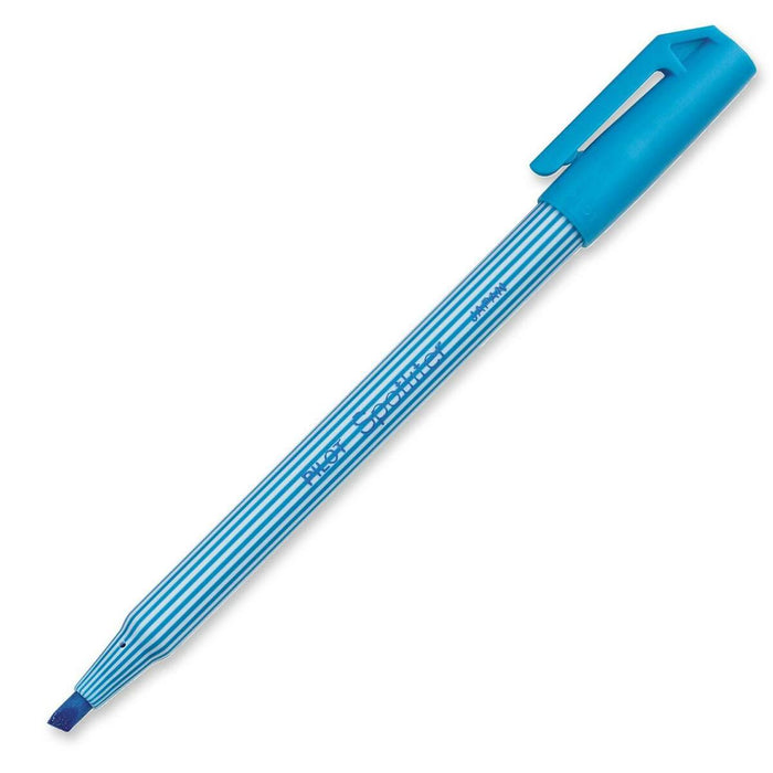 Spotliter Highlighter - Fluorescent Blue Ink - Fluorescent Blue Barrel - 1 Each