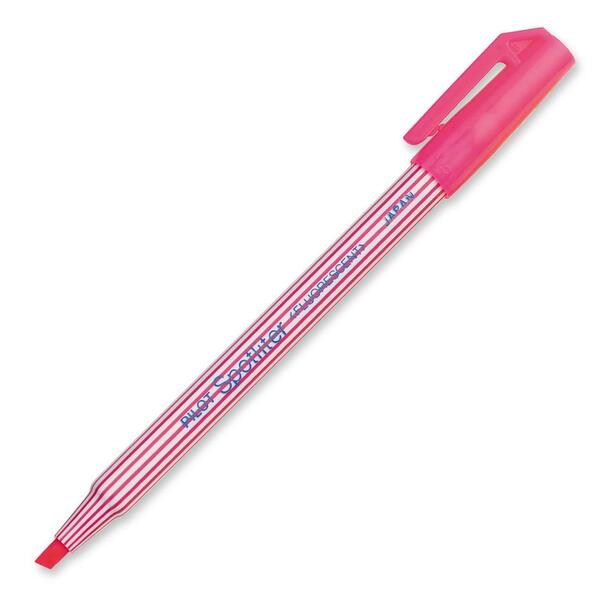 Spotliter Highlighter - Chisel Marker Point - Fluorescent Pink Ink - Fluorescent Pink Barrel - 1 Each