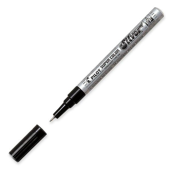 Pilot Creative Marker - Extra Fine Marker Point - Silver Ink - 1 Each