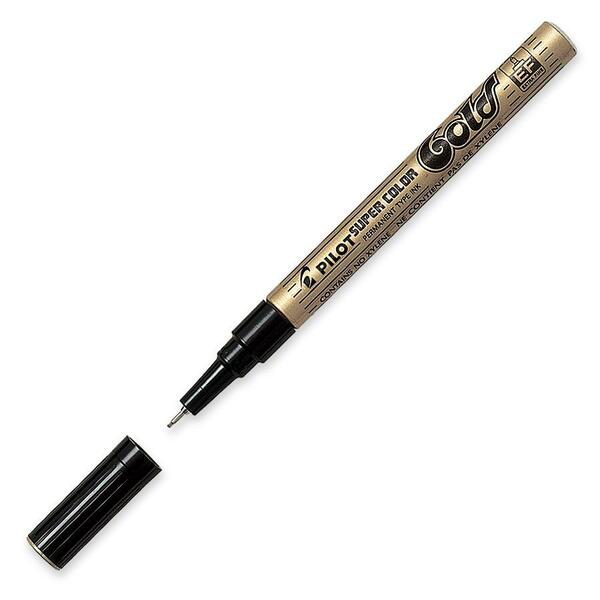 Pilot Creative Marker - Extra Fine Marker Point - Gold Ink - 1 Each