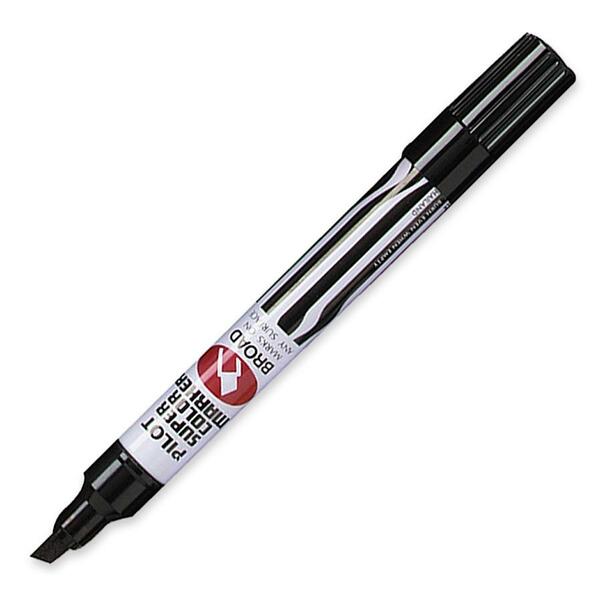 Pilot Permanent Ink Marker - Broad Chisel Marker Point - Refillable - Black Ink - Oil Based - 1 Each
