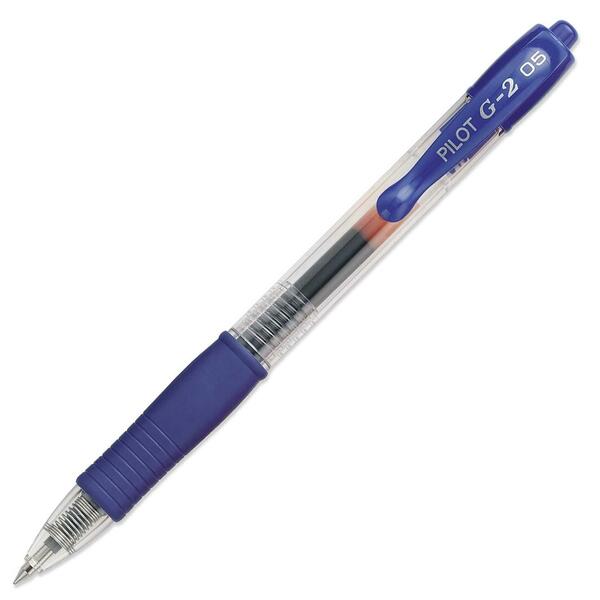 Pilot Extra Fine Retractable Rollerball Pen - Extra Fine Pen Point - Refillable - Retractable - Blue Ink - Gel-based - Blue Barrel - 1 Each