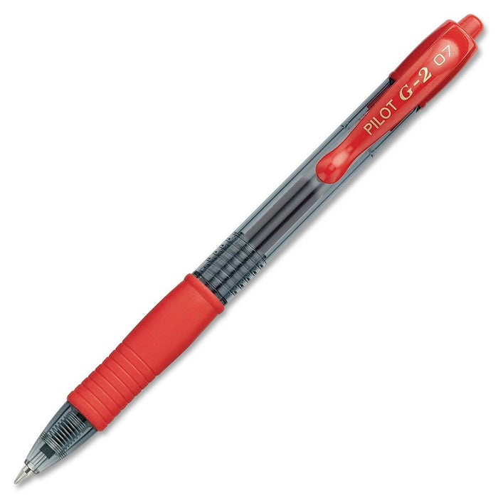 G2 Retractable Gel Ink Rolling Ball Pen - Refillable - Retractable - Red Ink - Gel-based - 1 Each