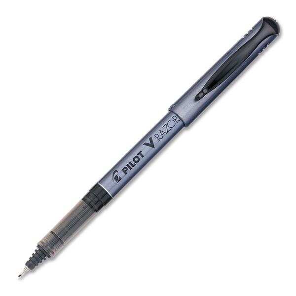 Pilot V Razor Porous Point Pen - 0.3 mm (0.01") Extra Fine Pen Point - Black Ink - Black Barrel - 1 Each