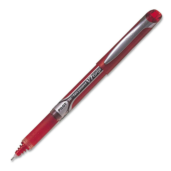 Pilot Hi-Tecpoint Rollerball Pen - Red Ink - Liquid - 1 Each