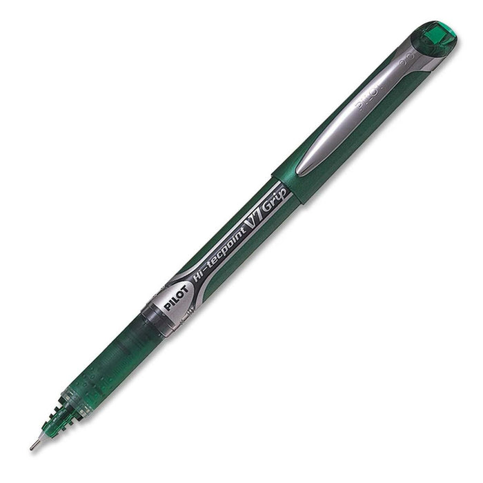 Pilot Hi-Tecpoint Rollerball Pen - Green Ink - Liquid - 1 Each