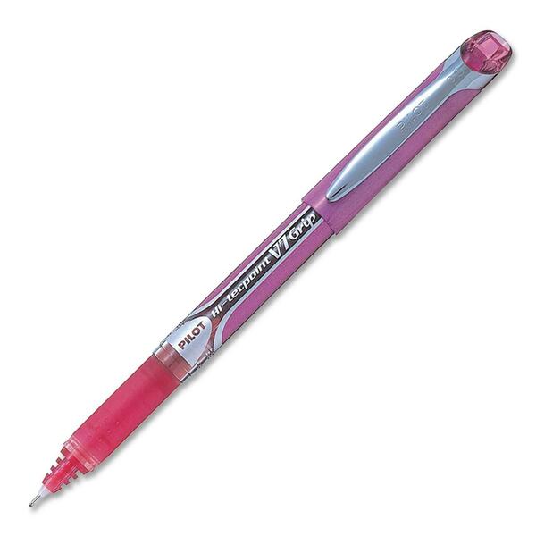 Pilot Hi-Tecpoint Rollerball Pen - 0.7 mm (0.03") Needle Pen Point - Pink Ink - 1 Each
