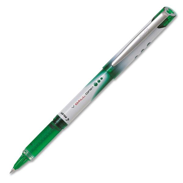 VBall Grip Liquid Ink Rollerball Pen - 0.5 mm (0.02") Pen Point - Green Ink - Green Metal Barrel - 1 Each