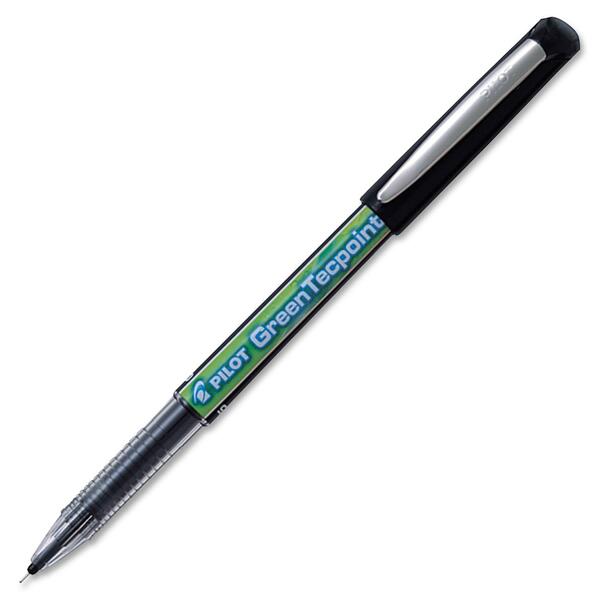 Pilot&reg; GreenTecpoint Rollerball Pen 0.5 mm Black - 0.5 mm (0.02") Pen Point - Refillable - Black Ink - 1 Each