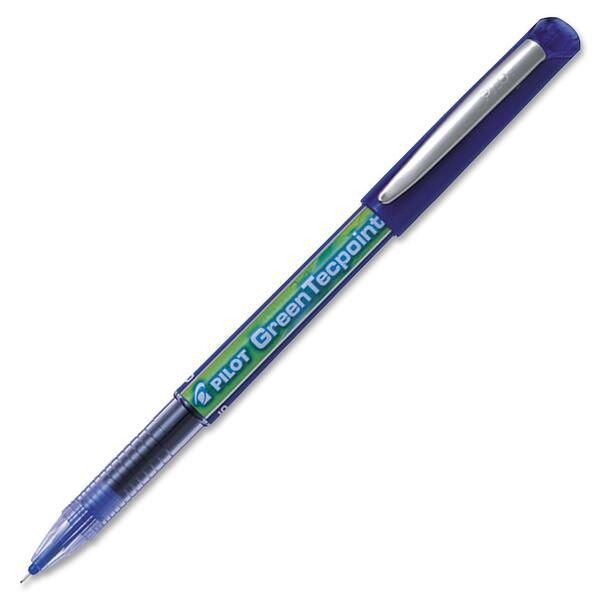 Pilot&reg; GreenTecpoint Rollerball Pen 0.5 mm Blue - 0.5 mm Pen Point Size - Refillable - Blue - 1 Each