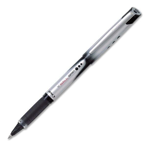VBall Grip Rolling Ball Pen - 0.7 mm (0.03") Extra Fine Pen Point - Black Ink - Clear Barrel - 1 Each