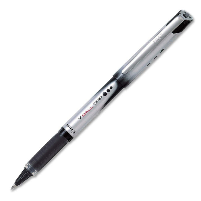 VBall Grip Rolling Ball Pen - Black Ink - Clear Barrel - 1 Each