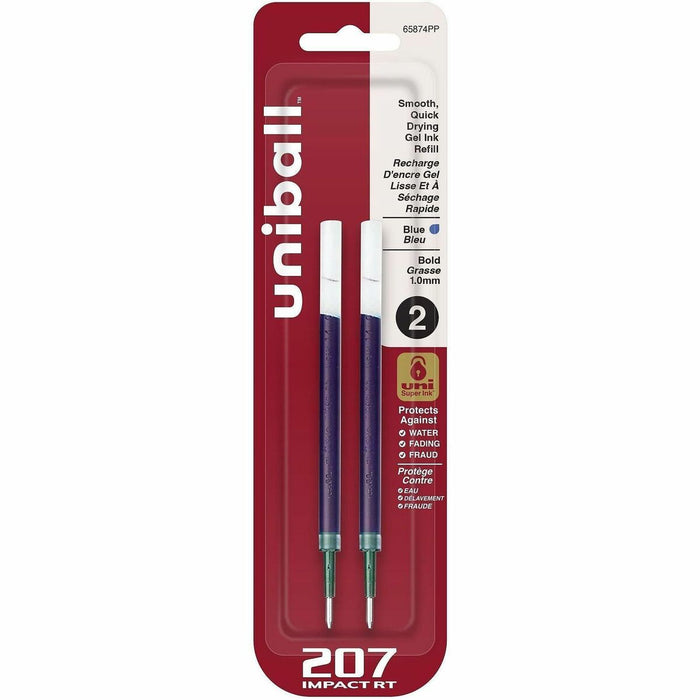uniball 207 Impact RT Gel Pen Refills - uniball™ 207 Impact RT Gel Pen Refills, Bold Point (1.0mm), Blue, 2 Pack