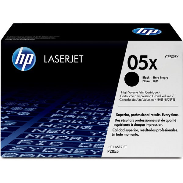 HP 05X (CE505X) Original High Yield Laser Toner Cartridge - Single Pack - Black - 1 Each - 6500 Pages