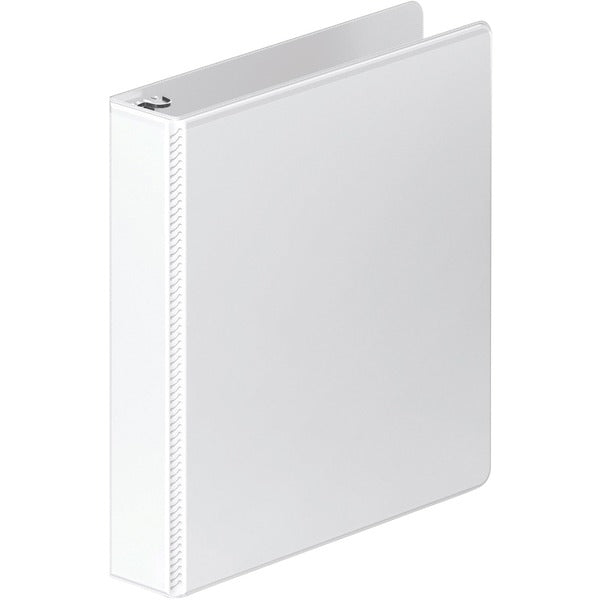 Wilson Jones Heavy-Duty Oversize Customizer D-Ring Binder - 1 1/2" (38.10 mm) Binder Capacity - Fastener(s): D-Ring - Pocket(s): Inside Front & Back - White - Clear Overlay - 1 Each