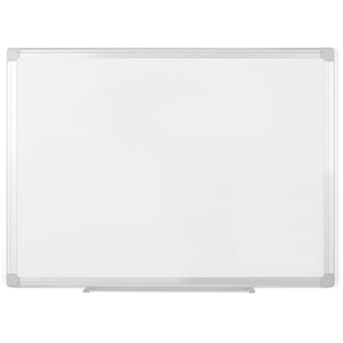 MasterVision Earth Silver Easy-Clean Dry-erase Board - 72" (182.88 cm) Width x 48" (121.92 cm) Height - White Melamine Surface - Stainless Steel Aluminum Frame - Rectangle - Stain Resistant, Marker Tray - 1 Each