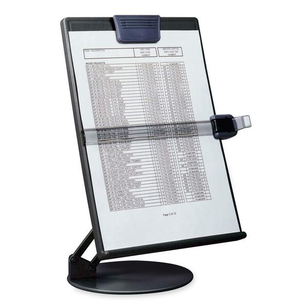 DAC&reg; EH-17006-BLK Euroholder Desktop Adjustable Copyholder, Black - Black