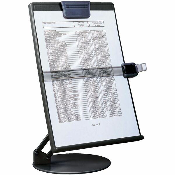 DAC&reg; EH-17006-BLK Euroholder Desktop Adjustable Copyholder, Black
