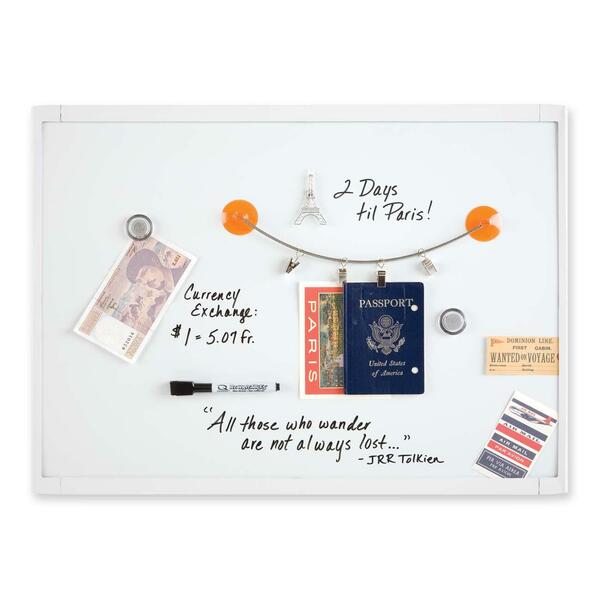 Quartet&reg; Plastic Frame Dry Erase Boards - 17" (43.18 cm) Width x 23" (58.42 cm) Height - White Surface - Plastic Frame - Magnetic - 1 Each