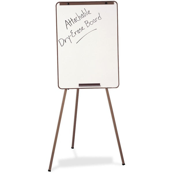 Quartet Adjustable Flip-Chart/Dry Erase Easel - 26" (66.04 cm) Width x 24" (60.96 cm) Height - Melamine Surface - Black Metal Frame - Adjustable Height, Lightweight - 1 Each
