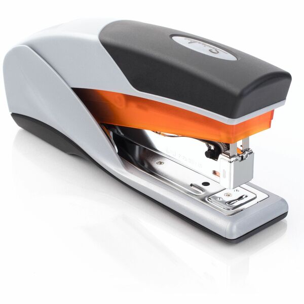 Swingline Optima 25 Reduced Effort Stapler - Staples Upto 25 Sheet of 20lb Paper - Holds Upto 210 Staple - Full Strip - Staple Size: 1/4" (6.35 mm) - 2.25" (57.15 mm) Throat Depth - Gray, Orange - Plastic, Metal - 1 Each