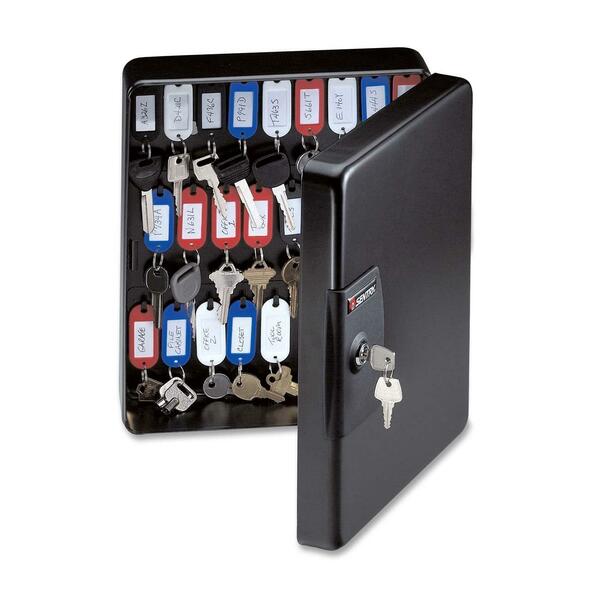 Sentry Safe Key Boxes With Key Tags and Labels - 9.4" (239.71 mm) Width x 3.9" (98.43 mm) Depth x 11.8" (300.04 mm) Height - Security Lock - Black - Enamel