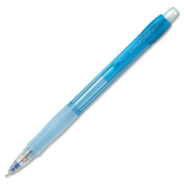 Pilot Super Grip Mechanical Pencil - 0.5 mm (0.02") Lead - Refillable - Neon Blue Barrel - 1 Each