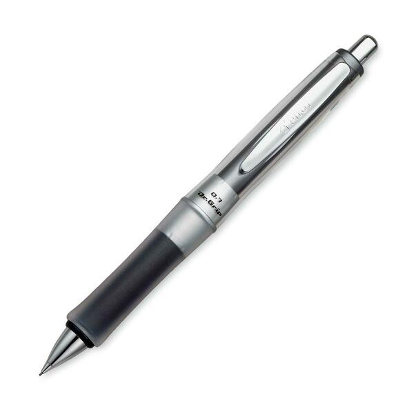 Dr. Grip Mechanical Pencil - 0.7 mm (0.03") Lead - Refillable - Black, Silver Barrel - 1 Each
