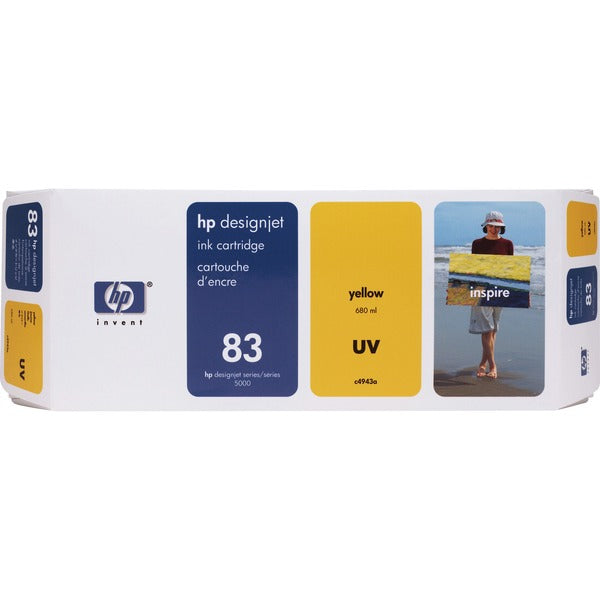 HP 83 (C4943A) Original Ink Cartridge - Single Pack - Inkjet - Yellow - 1 Each