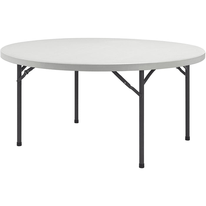 Lorell Ultra-Lite Banquet Folding Table - Round Top - 600 lb (272.16 kg) Capacity - 48" (1219.20 mm) Table Top Diameter - 29.3" (742.95 mm) Height x 48" (1219.20 mm) Width x 48" (1219.20 mm) Depth - Indoor, Outdoor - Gray, Powder Coated - 1 Each