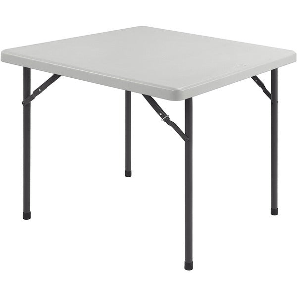 Lorell Ultra-Lite Banquet Folding Table - Square Top - 600 lb (272.16 kg) Capacity - 29" (736.60 mm) Height x 36" (914.40 mm) Width x 36" (914.40 mm) Depth - Indoor, Outdoor - Gray, Powder Coated - 1 Each
