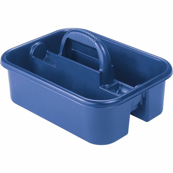 Akro-Mils Handheld Tote Caddy - External Dimensions: 13.8" (350.52 mm) Width x 18.4" (467.36 mm) Depth x 9" (228.60 mm) Height - Polymer - Blue - For Tool - 1 Each