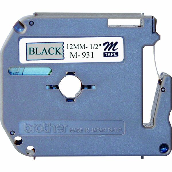 Brother P-touch Nonlaminated M Series Tape Cartridge - 1/2" (12.70 mm) Width - Direct Thermal - Silver - Non-laminated - 1 Each