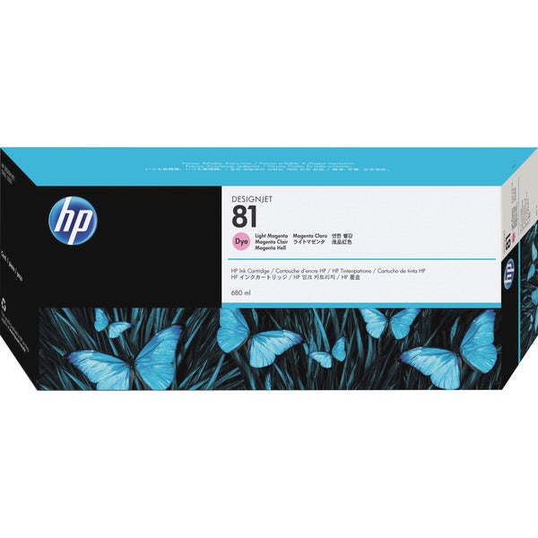 HP 81 (C4935A) Original Ink Cartridge - Single Pack - Inkjet - 1000 Pages - Light Magenta - 1 Each