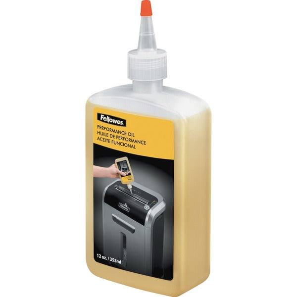 Fellowes Powershred&reg; Shredder Oil - 12 Oz. Bottle - 354.88 mL - Light Amber