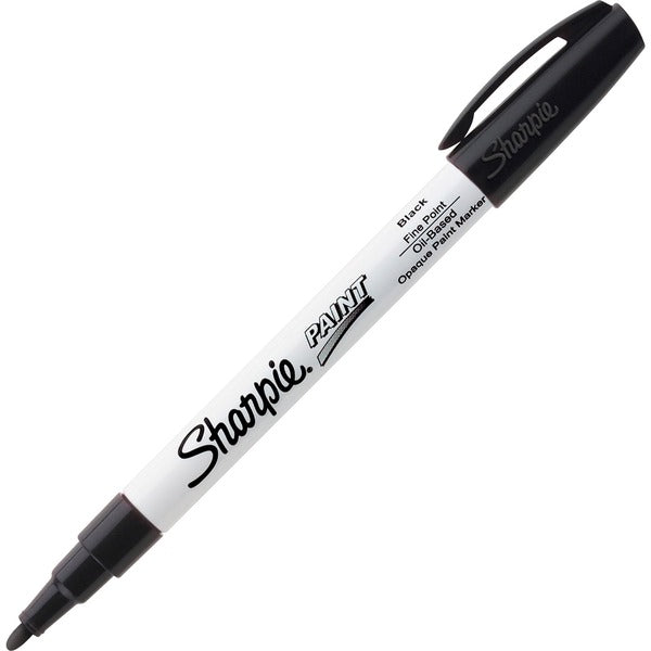 Sharpie Paint Marker - Fine Marker Point - Black Ink - Oil Based - 1 Each