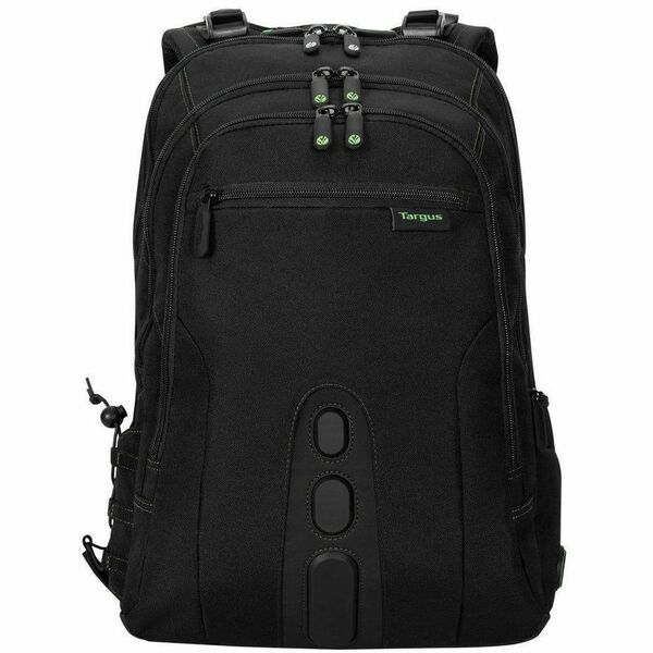 Targus Spruce EcoSmart TBB013US Carrying Case (Backpack) for 15.6" to 16" Notebook - Black/Green  - Bump Resistant, Drop Resistant, Scratch Resistant - Polyester Body - Checkpoint Friendly - Shoulder Strap, Trolley Strap - 18.75" (476.25 mm) Height x 13"