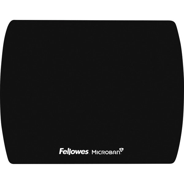 Fellowes Microban&reg; Ultra Thin Mouse Pad - Black - 7" (177.80 mm) Height x 9" (228.60 mm) Width x 60 mil (1.52 mm) Depth - Black - 1 Each
