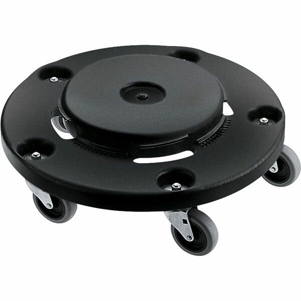 Rubbermaid Commercial Brute Easy Twist Round Dolly - 350 lb (158757.33 g) Capacity - 5 Casters - Structural Foam - 18.3" (464.82 mm) Width x 6.6" (168.15 mm) Height - Black - 1 Each