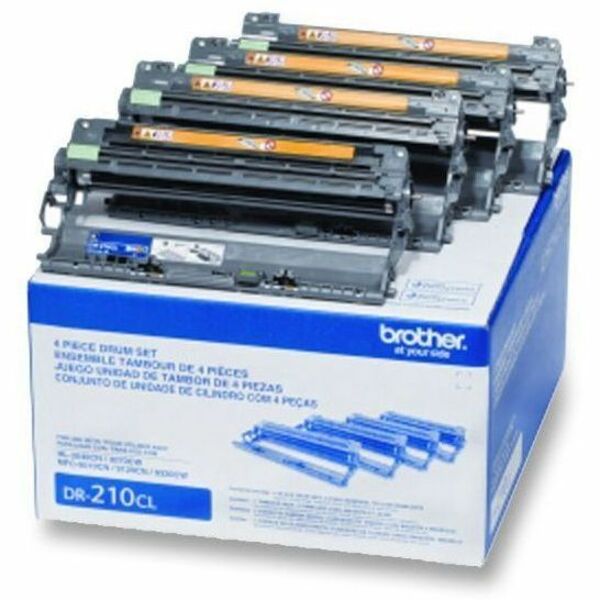 Brother DR210CL Replacement Drum - Laser Print Technology - 15000 - Black, Cyan, Yellow, Magenta - 4 / Carton