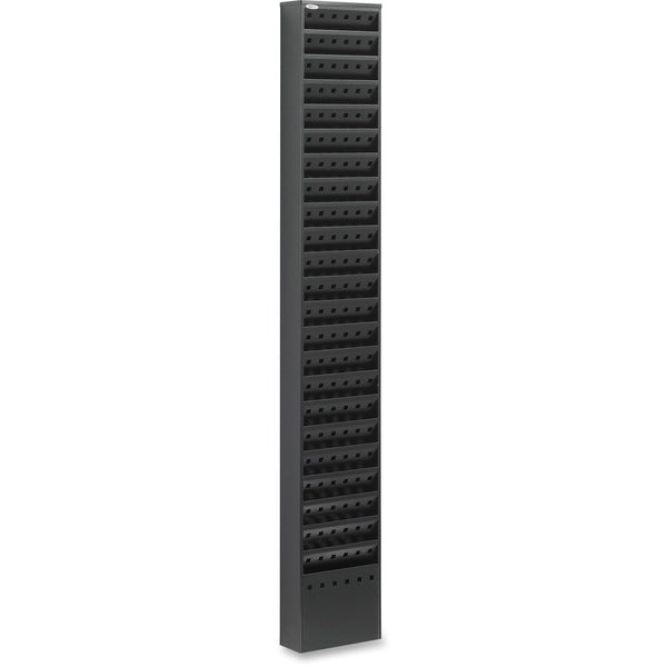 Safco 23-Pocket Steel Magazine Rack - 23 Pocket(s) - 65.5" (1663.70 mm) Height x 10" (254 mm) Width x 4" (101.60 mm) Depth - Floor - Scratch Resistant - Powder Coated - Black - Steel - 1 Each