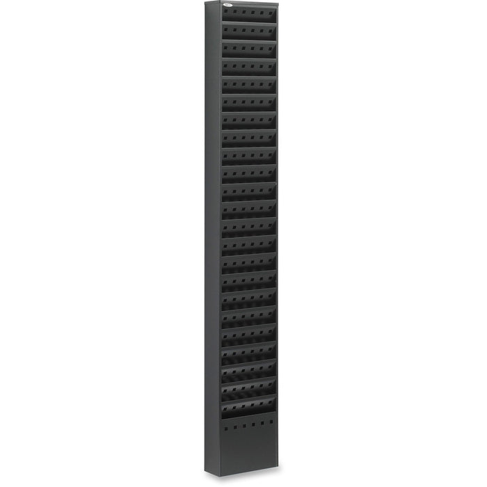 Safco 23-Pocket Steel Magazine Rack - 23 Pocket(s) - 65.5" (1663.70 mm) Height x 10" (254 mm) Width x 4" (101.60 mm) Depth - Floor - Scratch Resistant - Powder Coated - Black - Steel - 1 Each