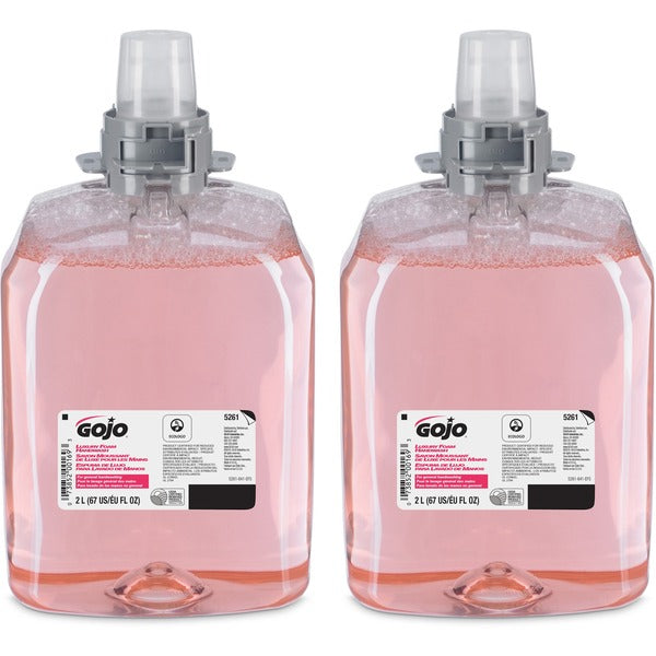 Gojo&reg; FMX-20 Luxury Foam Soap - Cranberry Scent - 2 L - Hand - Moisturizing - Translucent Pink - Bio-based - 2 / Carton