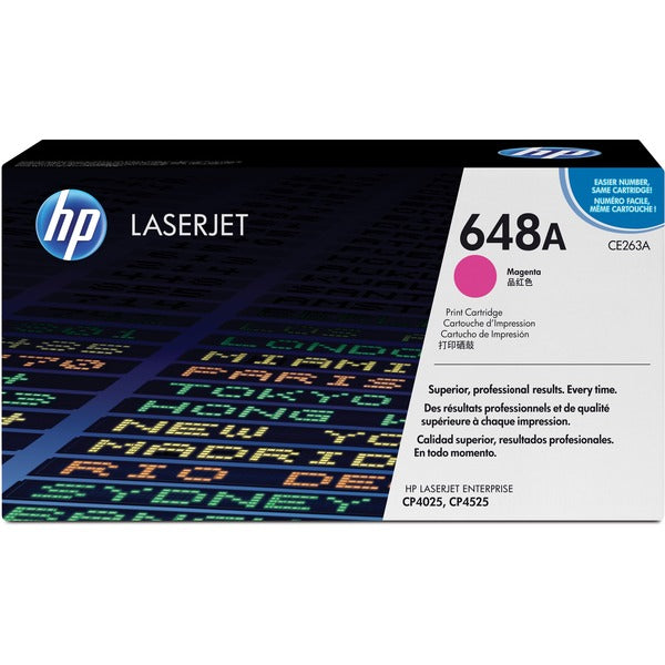 HP 648A (CE263A) Original Laser Toner Cartridge - Single Pack - Magenta - 1 Each - 11000 Pages