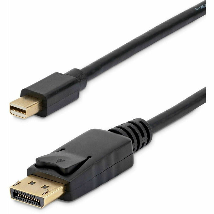 StarTech.com 6ft Mini DisplayPort to DisplayPort 1.2 Cable, 4K x 2K mDP to DisplayPort Adapter Cable, Mini DP to DP Cable for Monitor - 6ft Mini-DP to DisplayPort v1.2 cable; 4Kx2K(3840x2400 60Hz)/21.6 Gbps bandwidth/HBR2/8Ch Audio/MST - Durable PVC strai